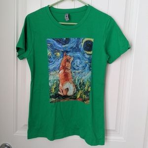 NWOT Shiba Starry Night Green t-shirt